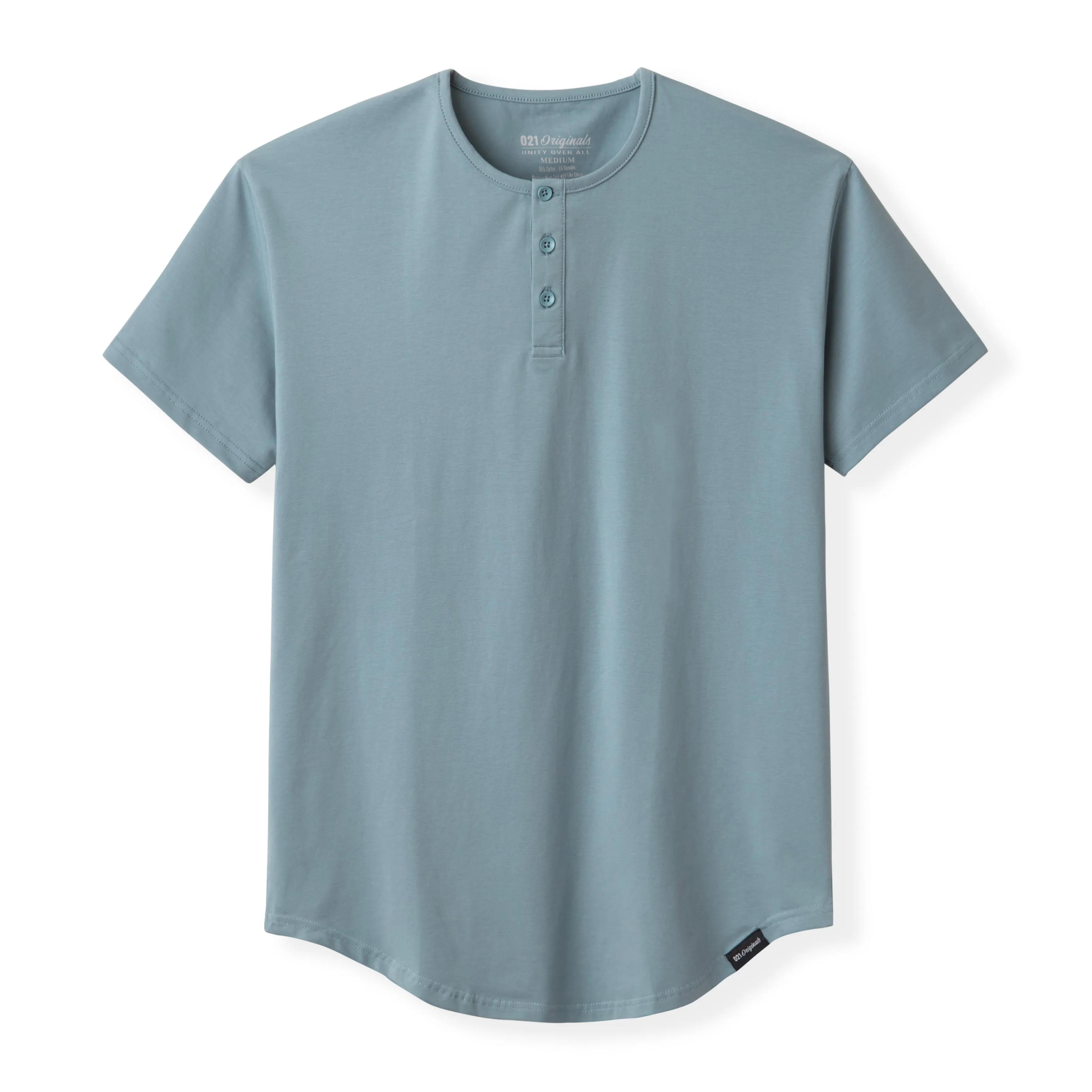 021 ESSENTIAL DROP-CUT HENLEY - STORM BLUE