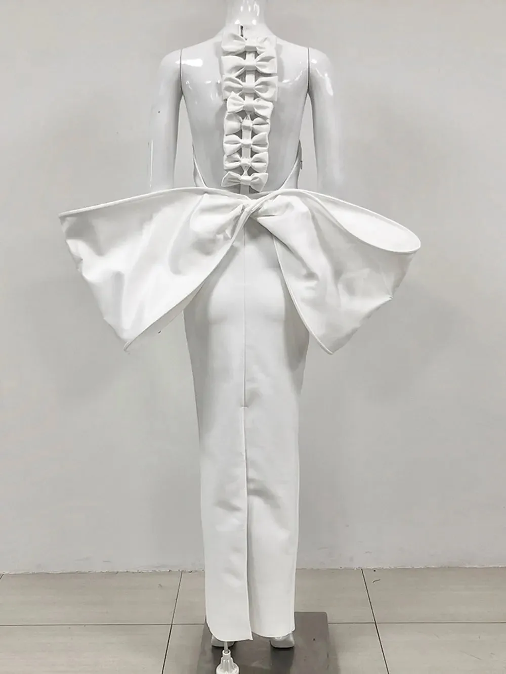 2024 Bareback Bow Decorative Bandage Dress