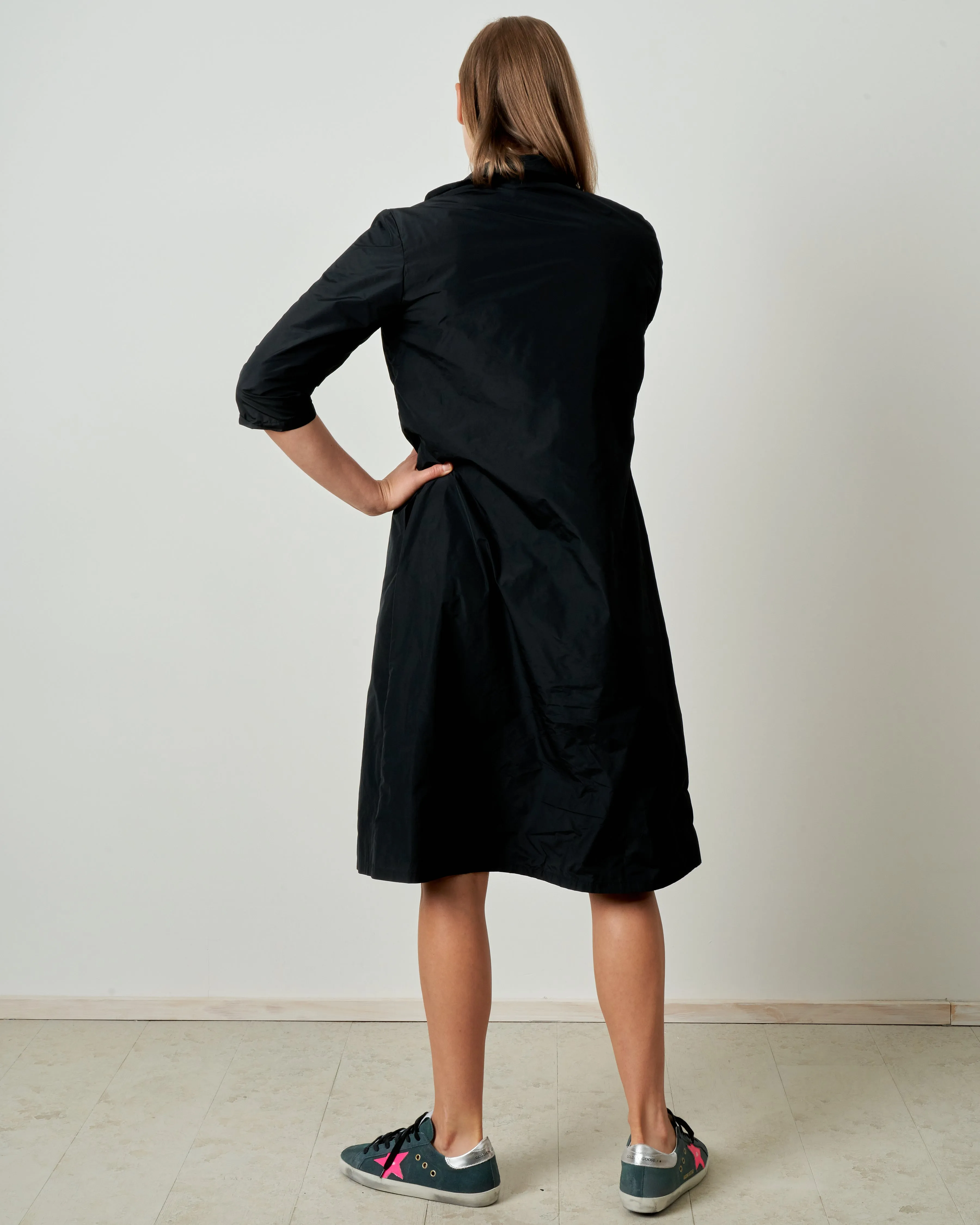 3/4 sleeve dress - black