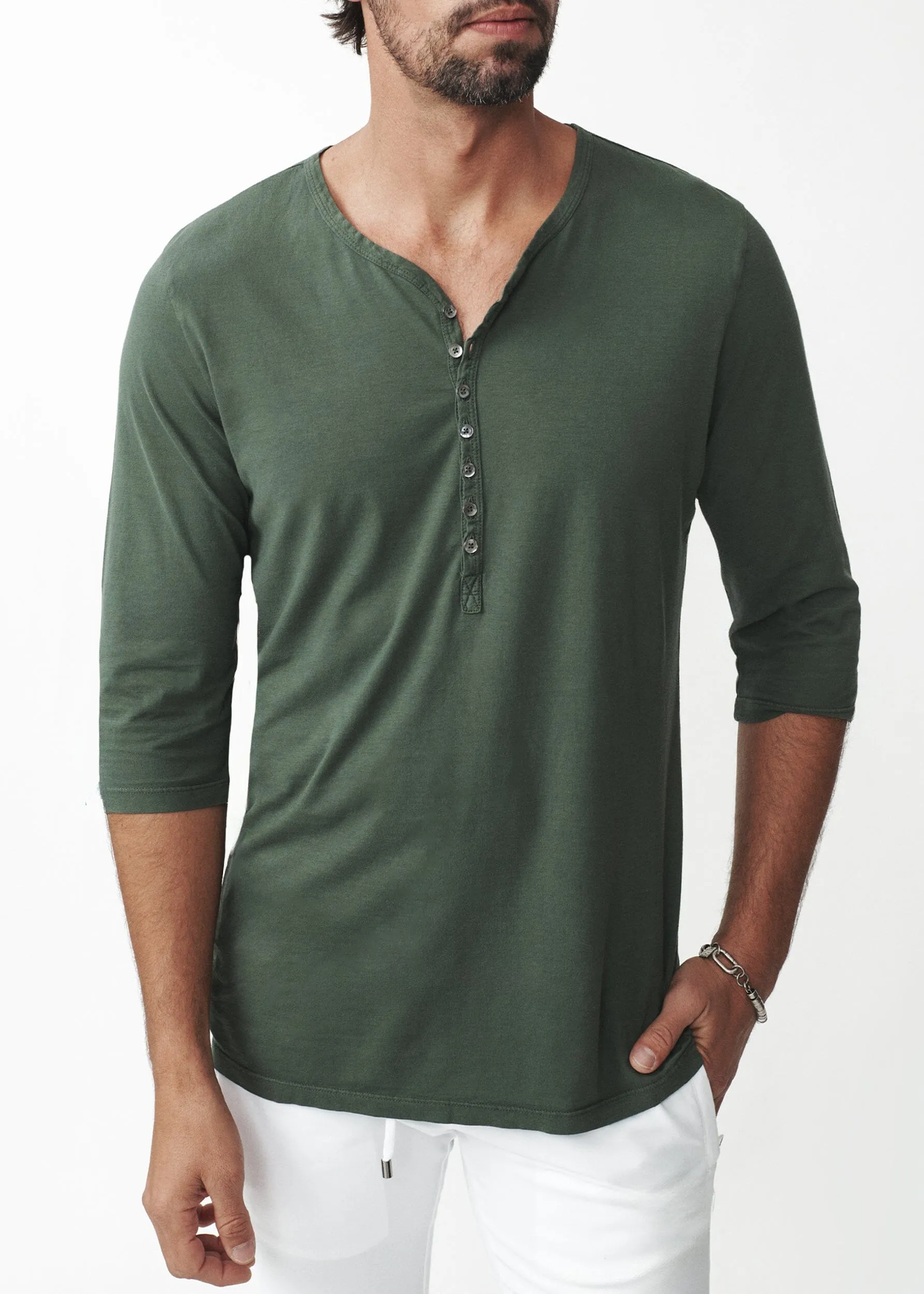3/4 SLEEVE HENLEY