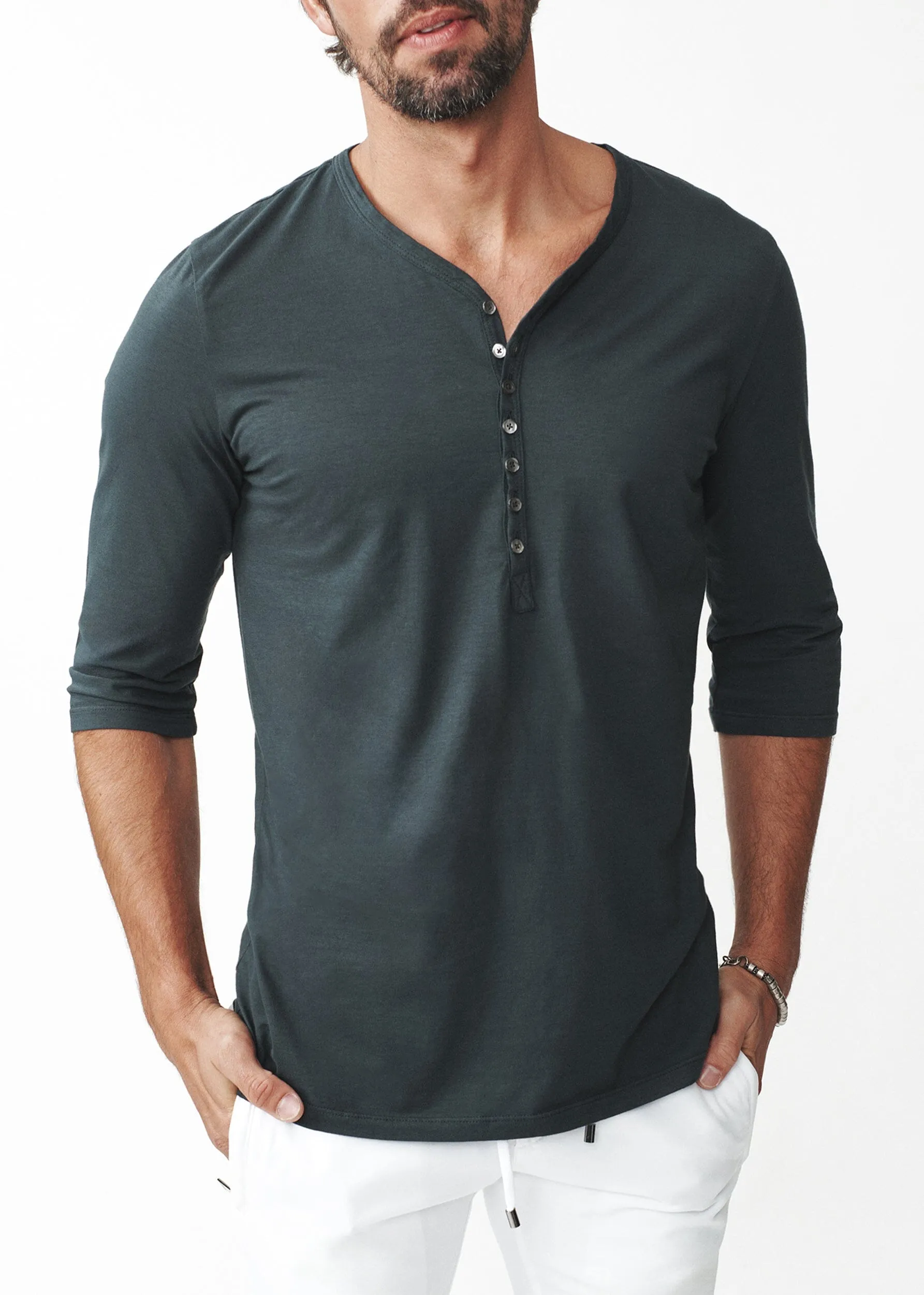 3/4 SLEEVE HENLEY