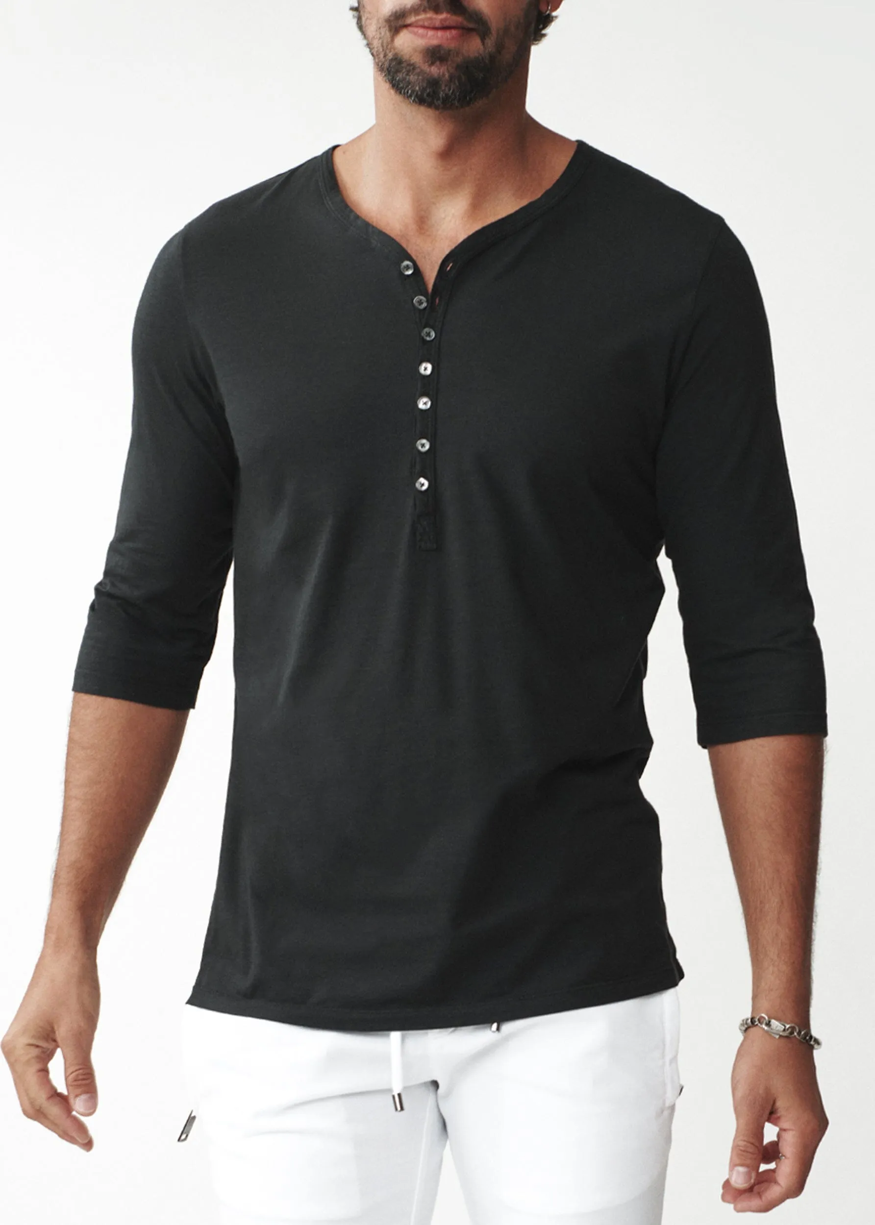 3/4 SLEEVE HENLEY