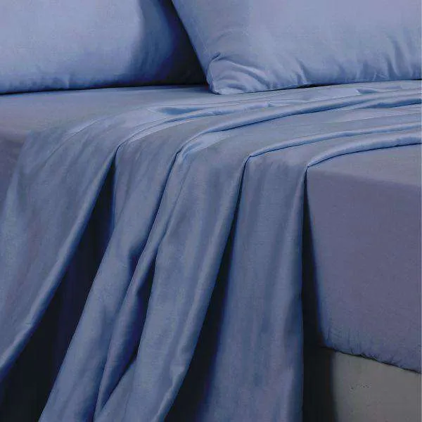4 PCS NATURAL BAMBOO COTTON BED SHEET SET - BLUISH GREY