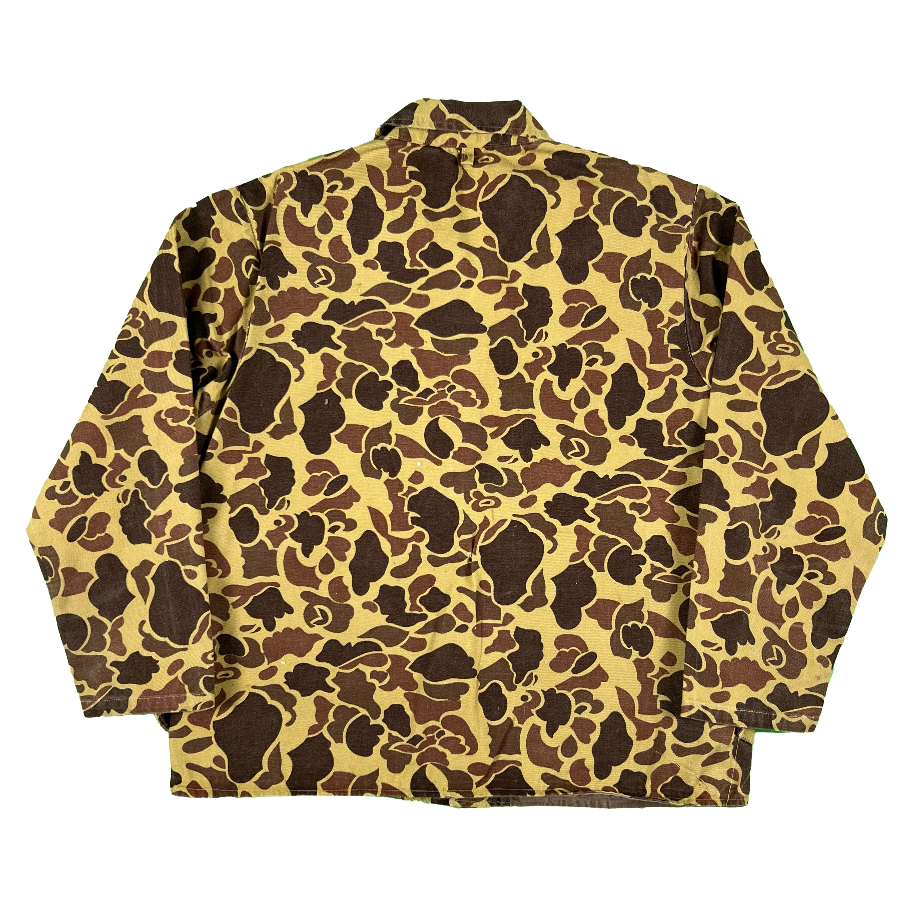70s Red Head Duck Camo Cotton Hunting Jacket- L