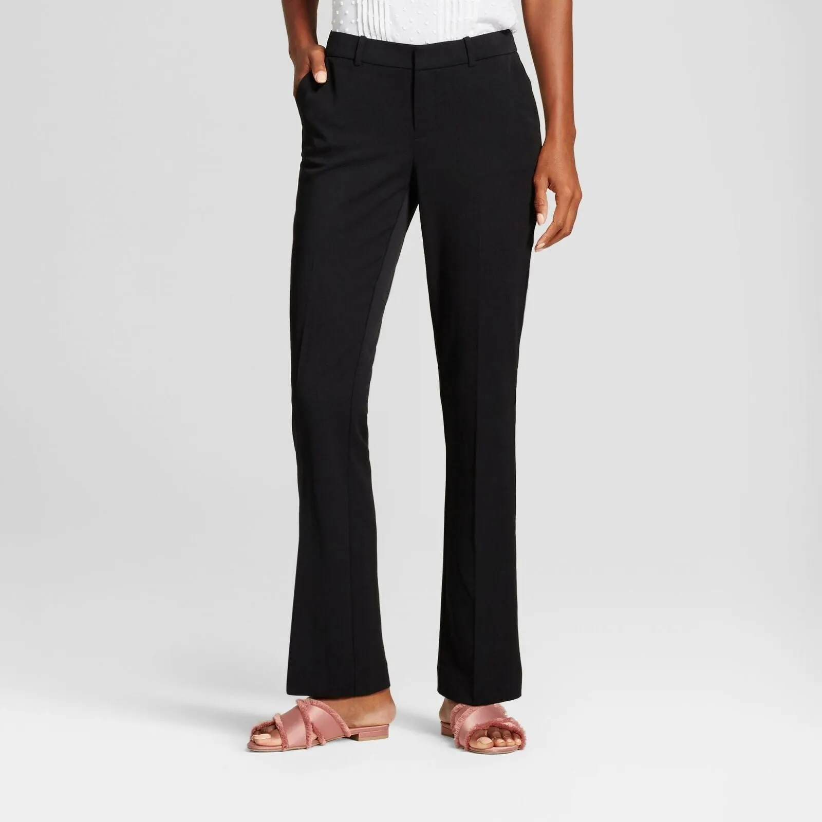 A New Day Women's Bootcut Bi-Stretch Twill Pants Black 14