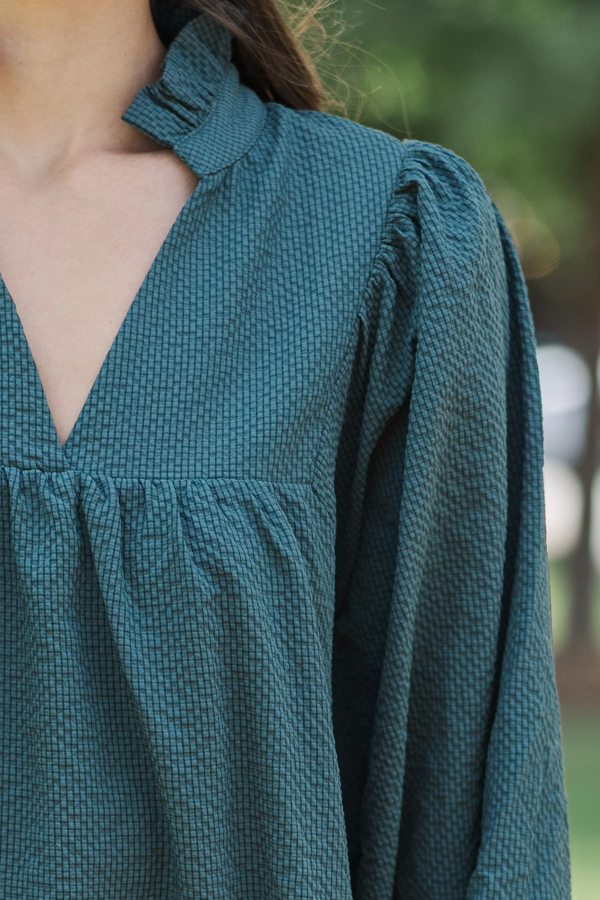 Above And Beyond Olive Green Textured Shift Dress