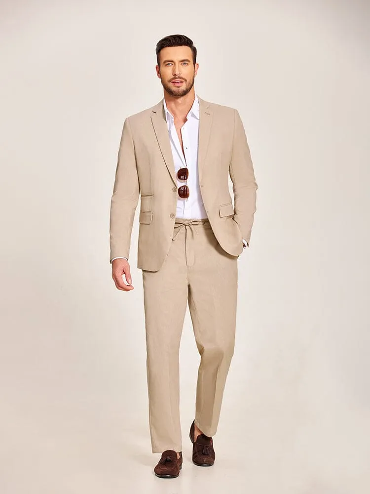 ACS Casual Linen Blend 2-Piece Suit Sets