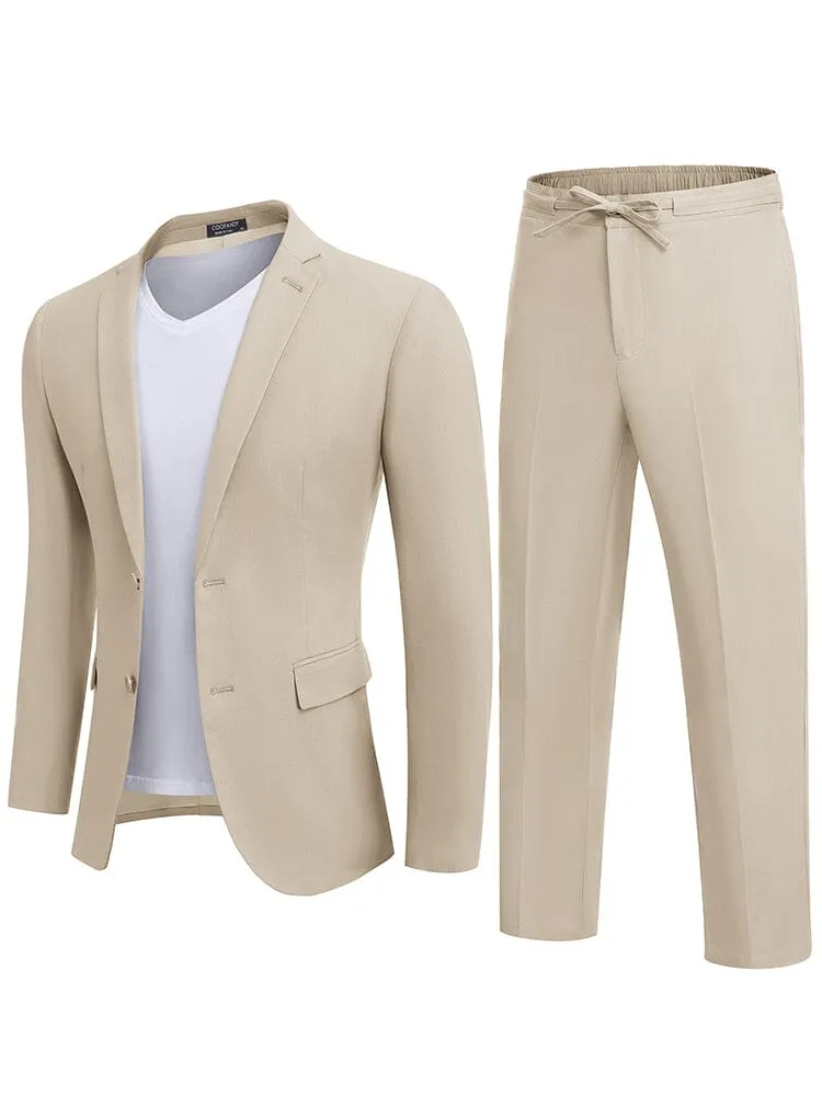 ACS Casual Linen Blend 2-Piece Suit Sets