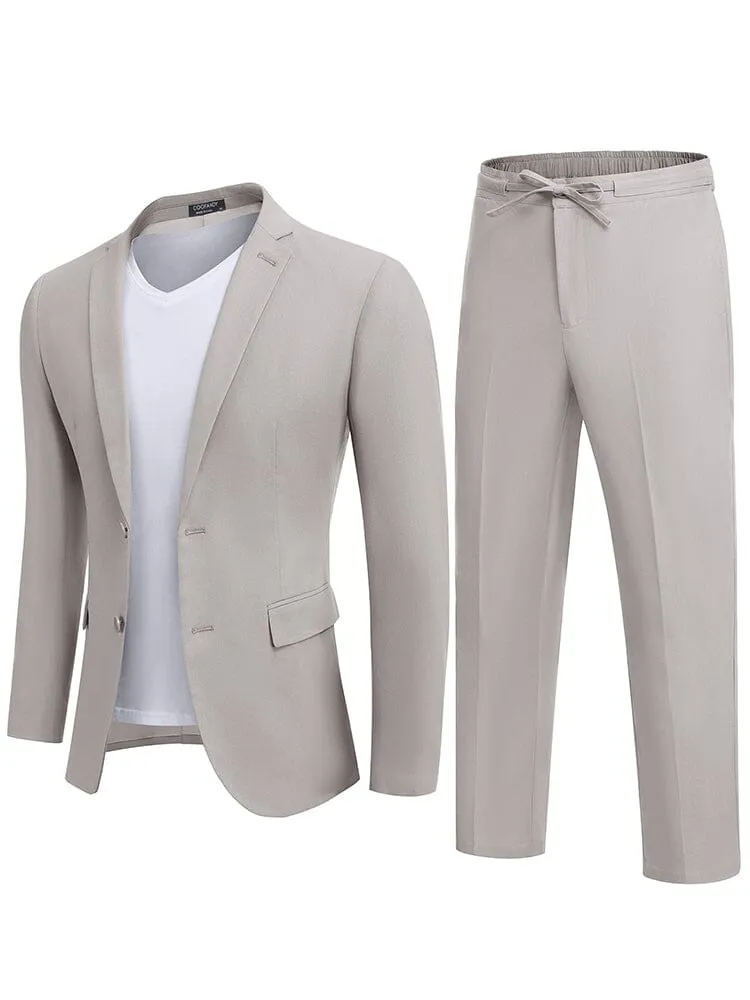 ACS Casual Linen Blend 2-Piece Suit Sets