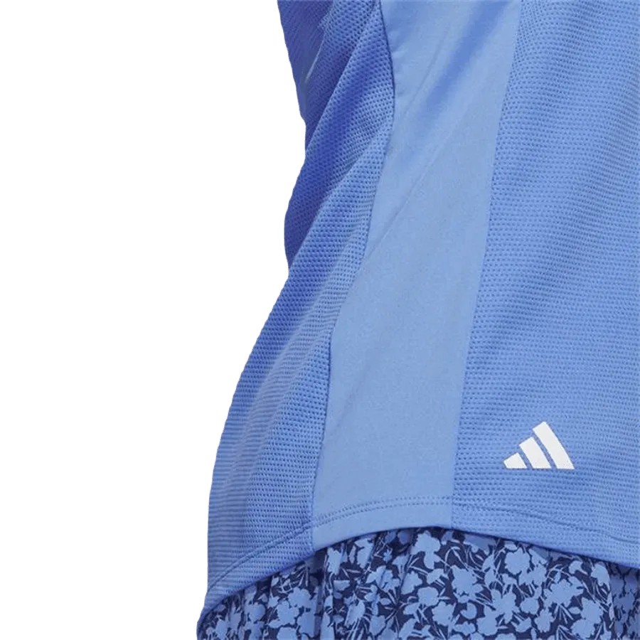 Adidas Ladies Texture Sleeveless Polo Shirt