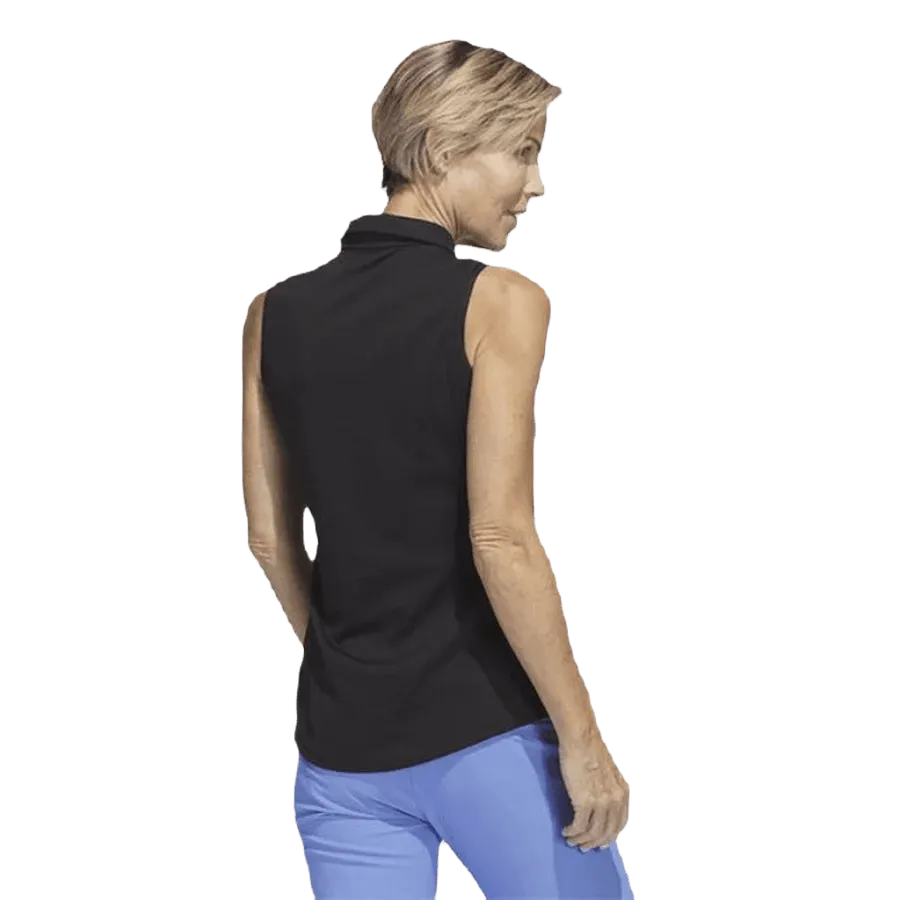 Adidas Ladies Texture Sleeveless Polo Shirt