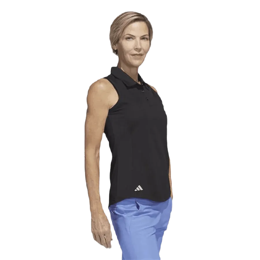 Adidas Ladies Texture Sleeveless Polo Shirt