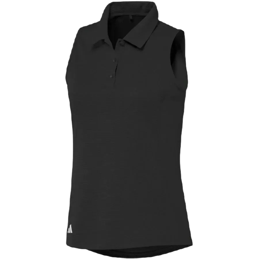 Adidas Ladies Texture Sleeveless Polo Shirt