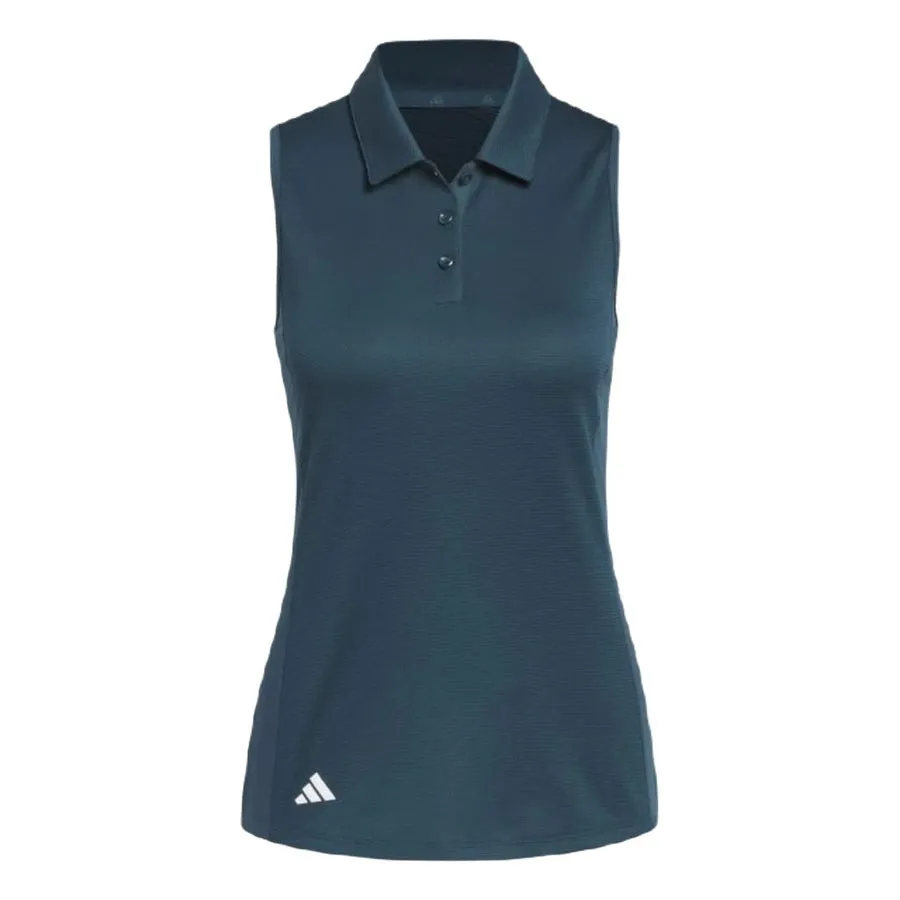 Adidas Ladies Texture Sleeveless Polo Shirt