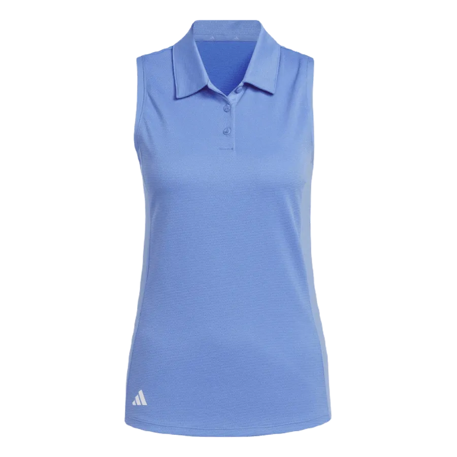 Adidas Ladies Texture Sleeveless Polo Shirt