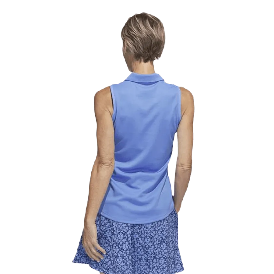 Adidas Ladies Texture Sleeveless Polo Shirt