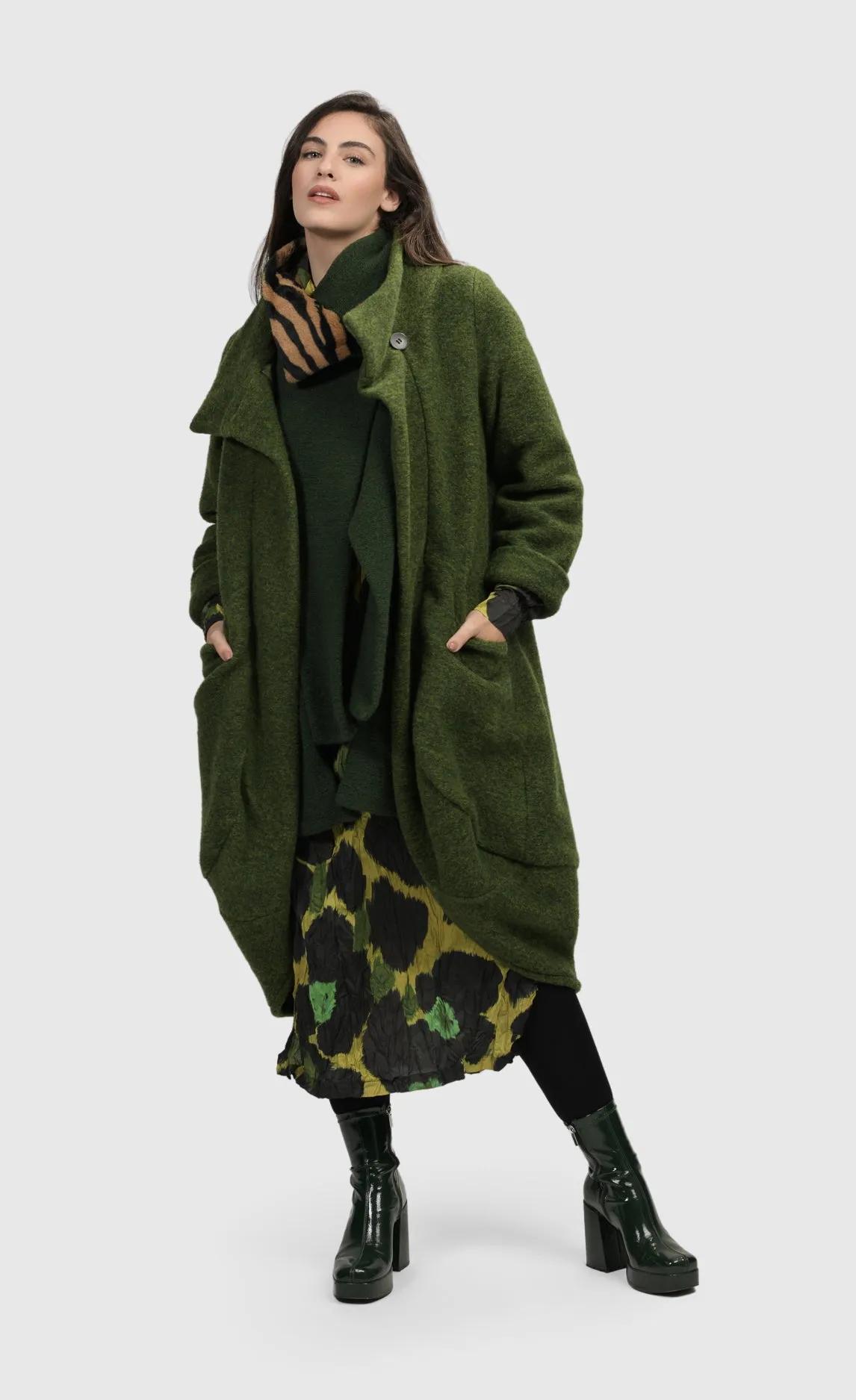 Alembika Green Gala Cocoon Jacket
