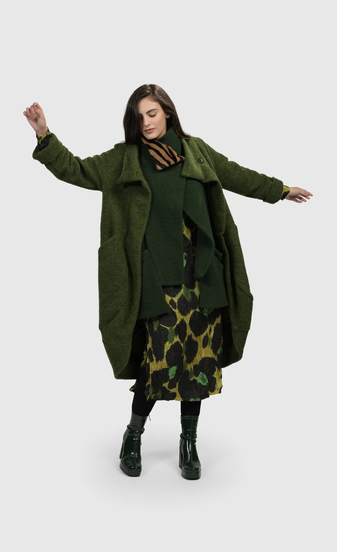 Alembika Green Gala Cocoon Jacket