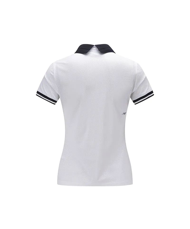ANEW Golf: Women All Ventilation Collar Short T-Shirt - White