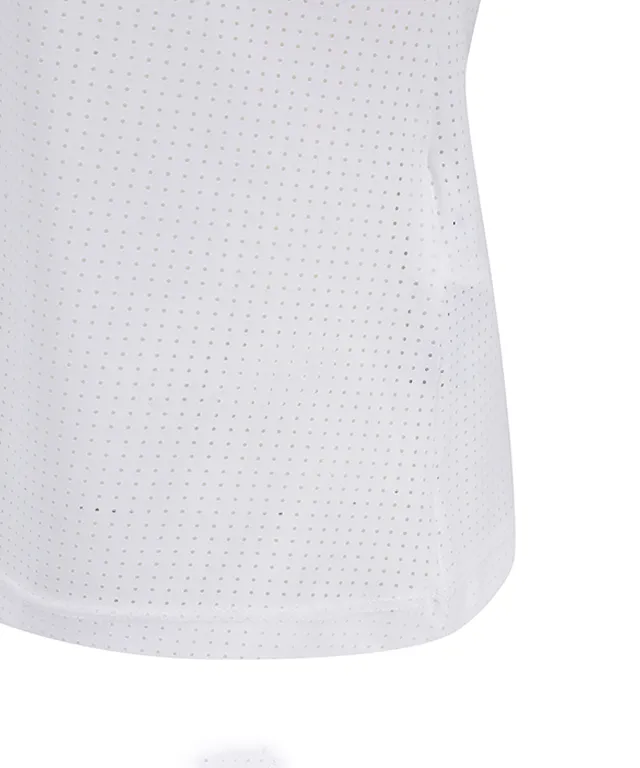 ANEW Golf: Women All Ventilation Collar Short T-Shirt - White