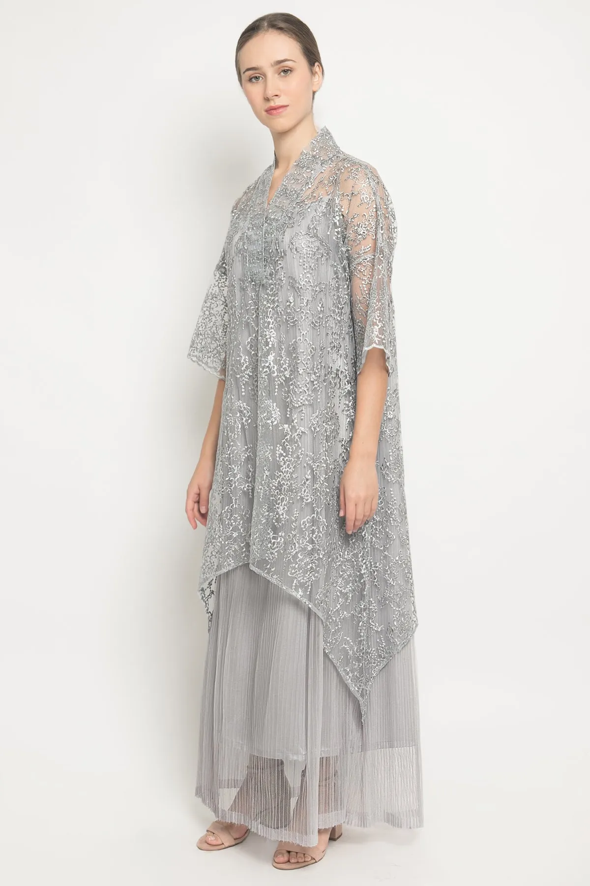 Aswari Dress in Light Grey