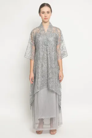 Aswari Dress in Light Grey