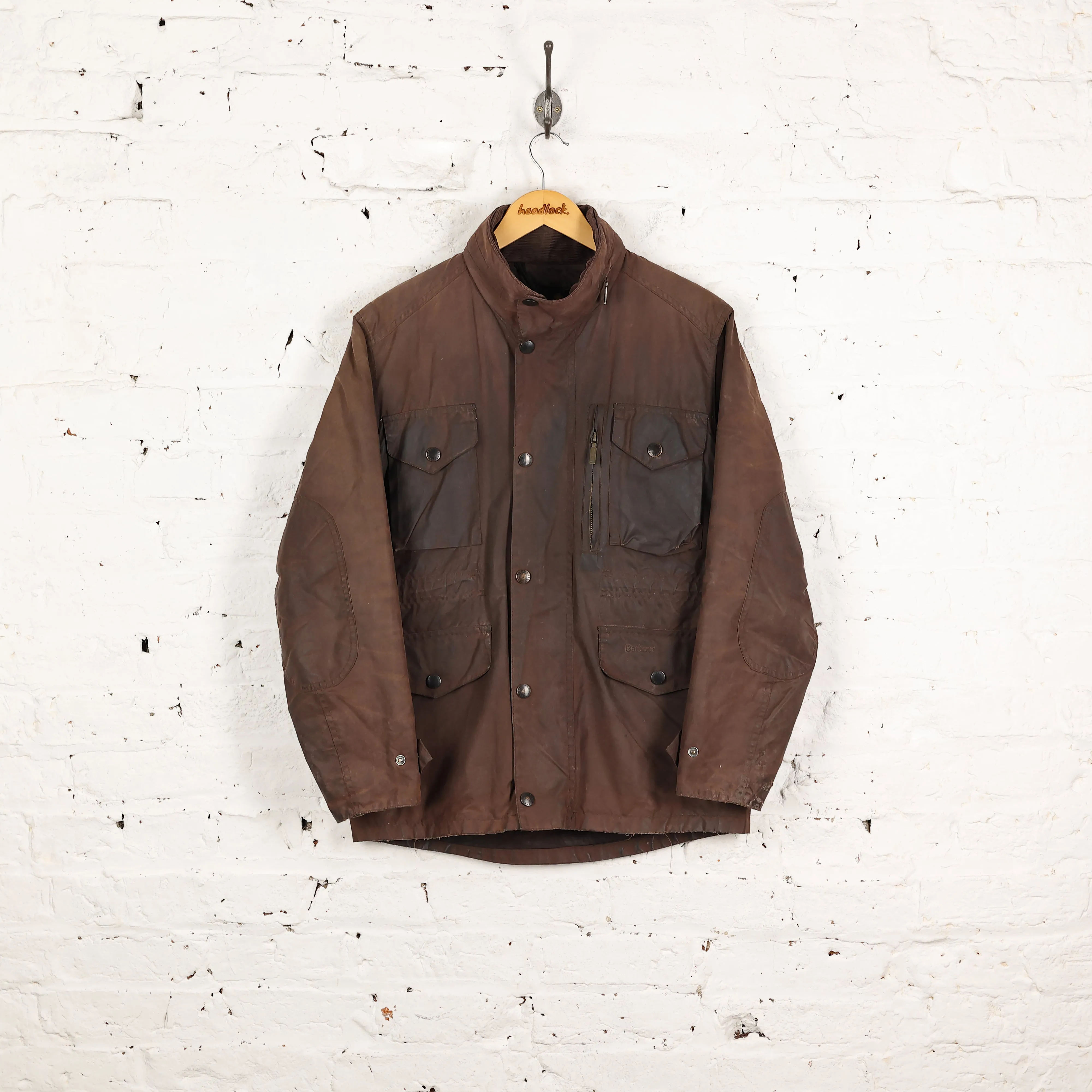 Barbour Wax Sapper Jacket - Brown - S