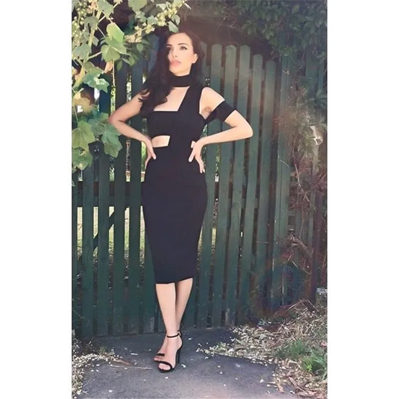 Bare Shoulder Bask Dress