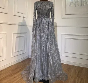 Beaded  With Overskirt Mermaid  Evening Dresses