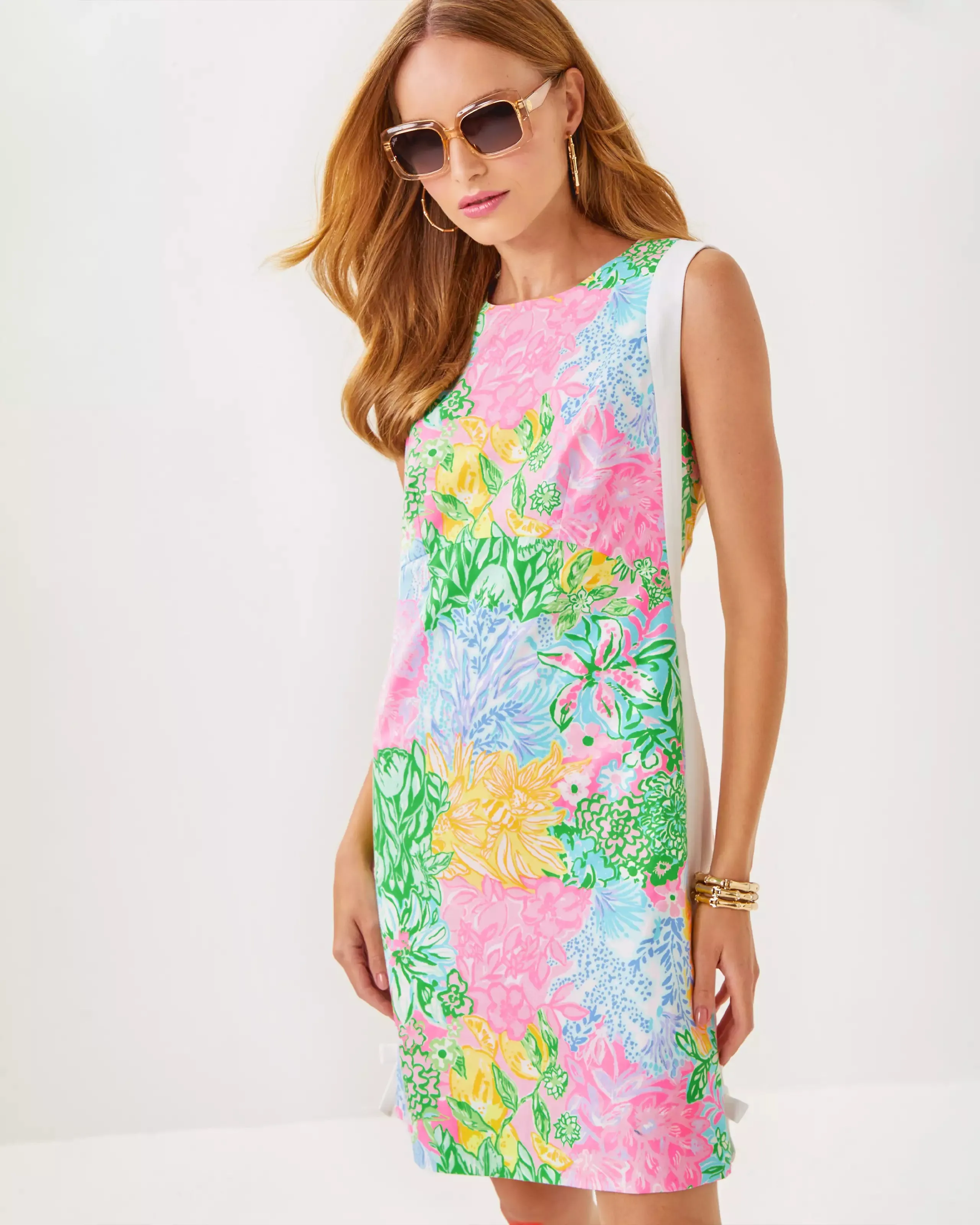 Beckler Shift Dress - Multi Bright Delight Patch