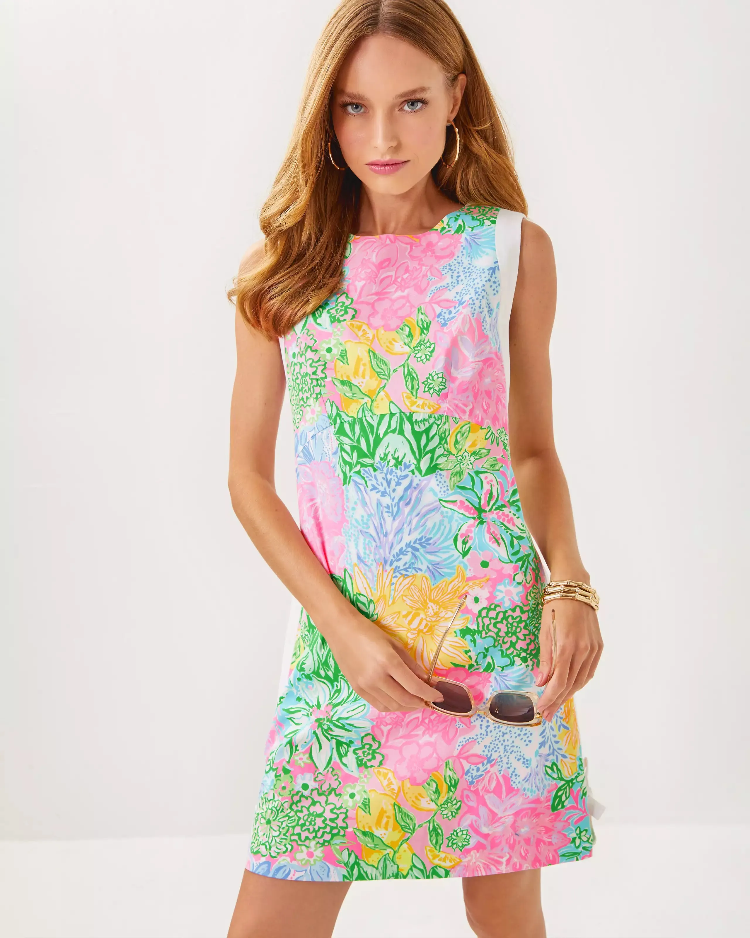 Beckler Shift Dress - Multi Bright Delight Patch