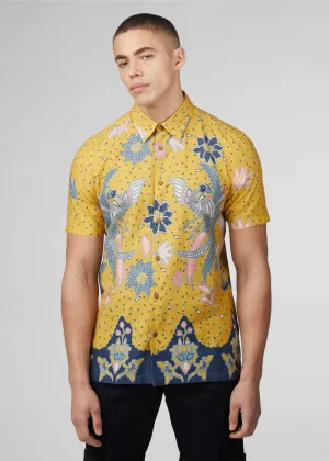 Ben Sherman Abstract Botanical Shirt Sunflower