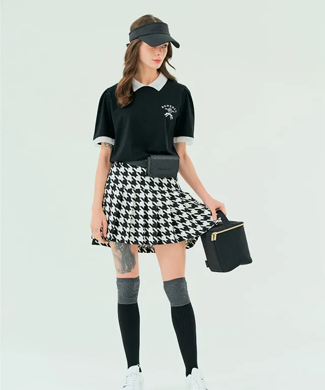 BENECIA 12 Shining Collared T-Shirt - Black