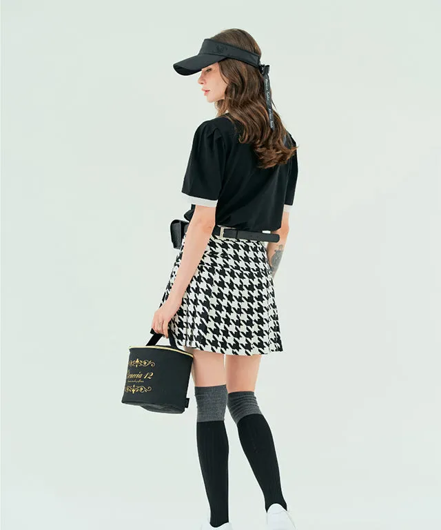 BENECIA 12 Shining Collared T-Shirt - Black