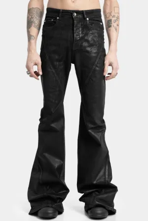 Bias bootcut jeans, Overdyed foil