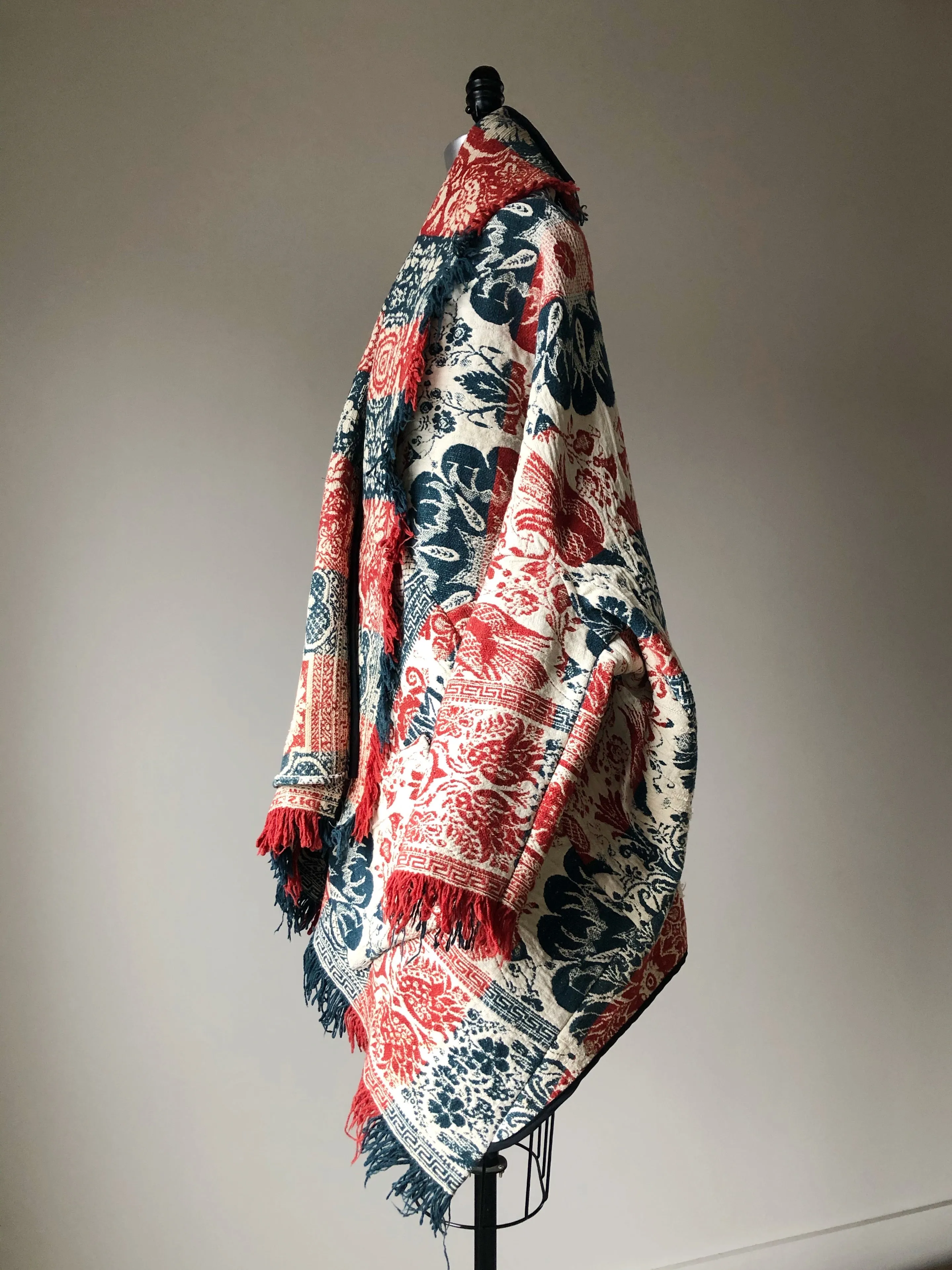 bird of paradise 19th century coverlet cocoon
