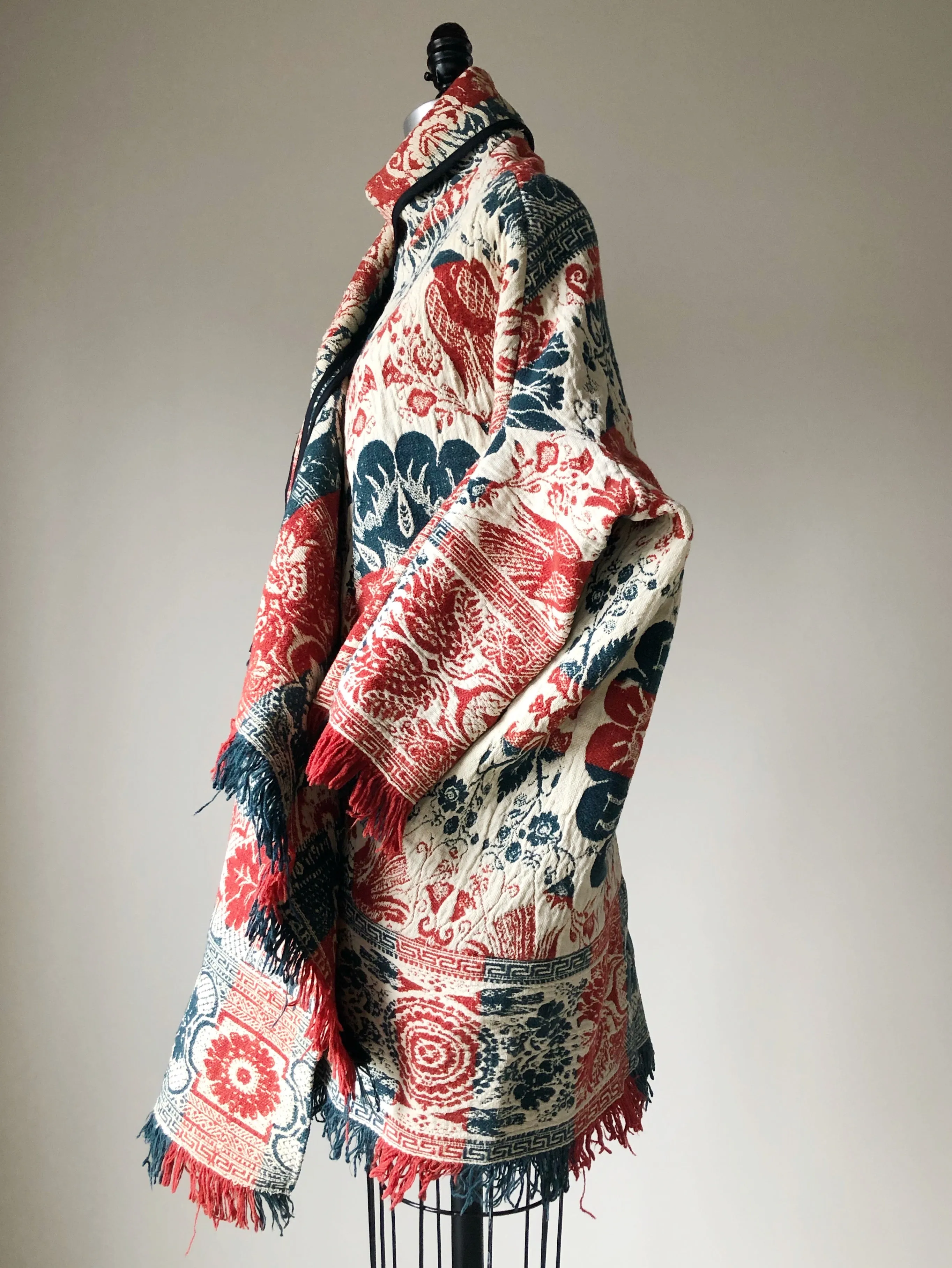 bird of paradise 19th century coverlet cocoon