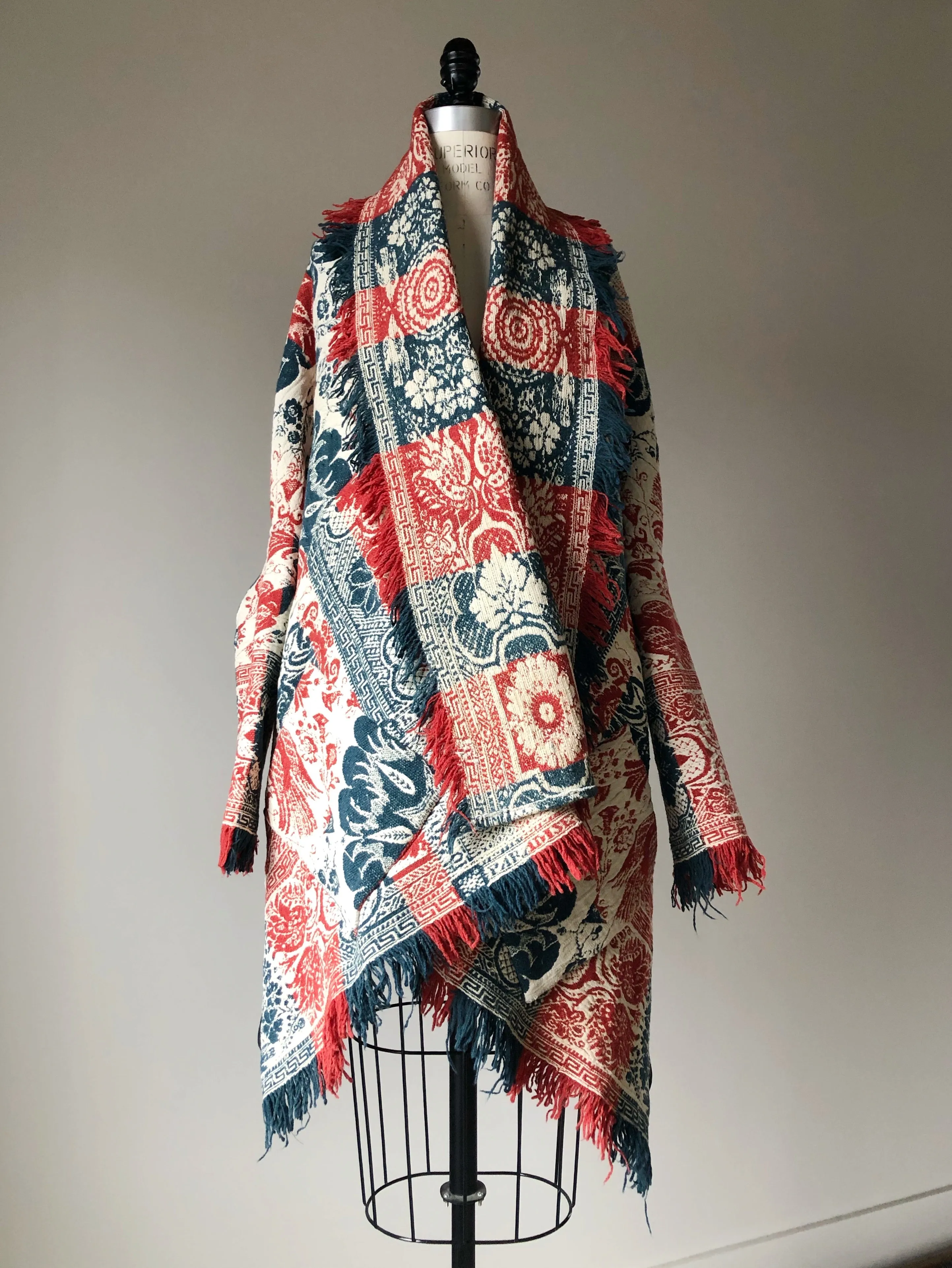 bird of paradise 19th century coverlet cocoon