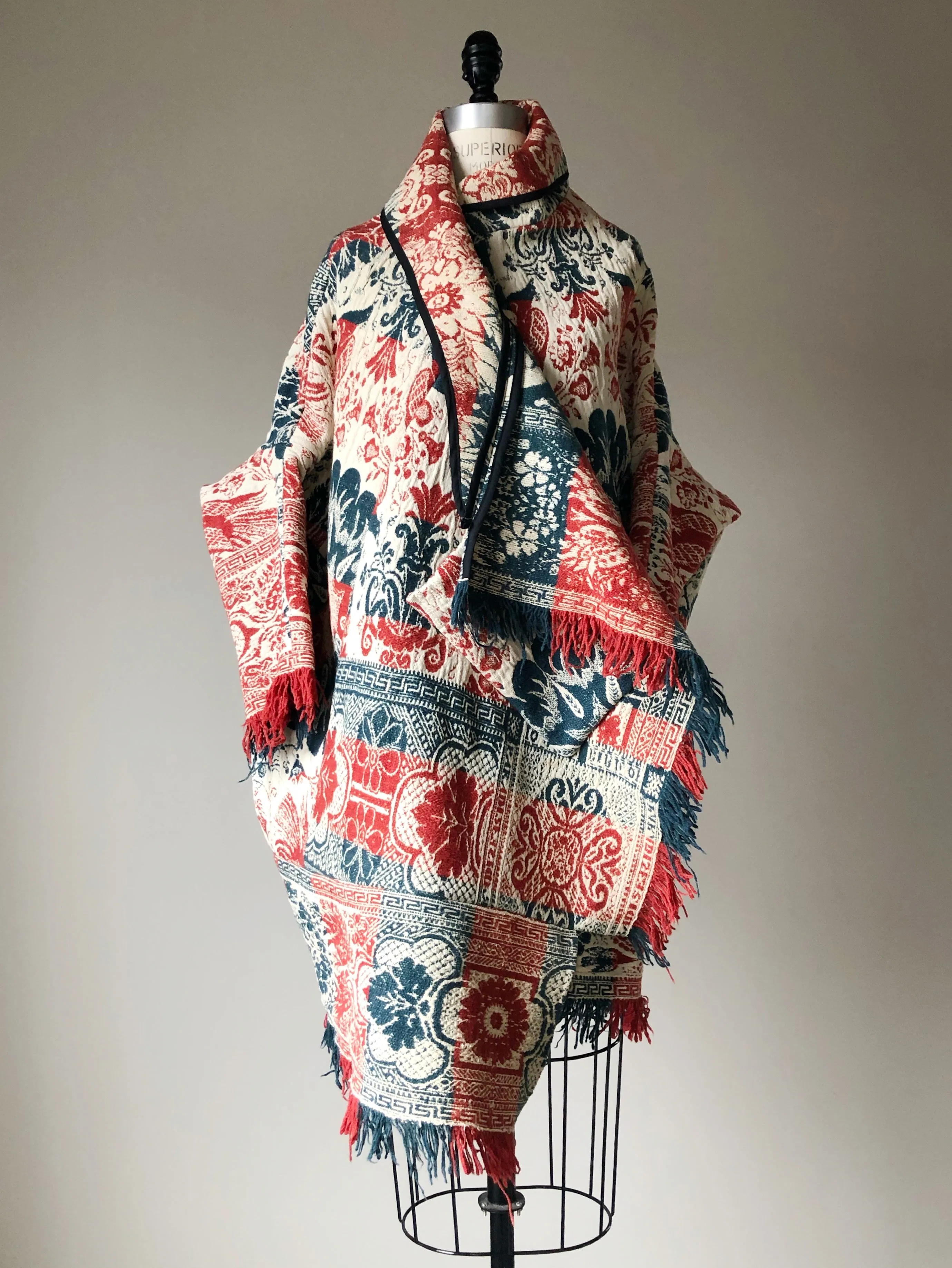 bird of paradise 19th century coverlet cocoon