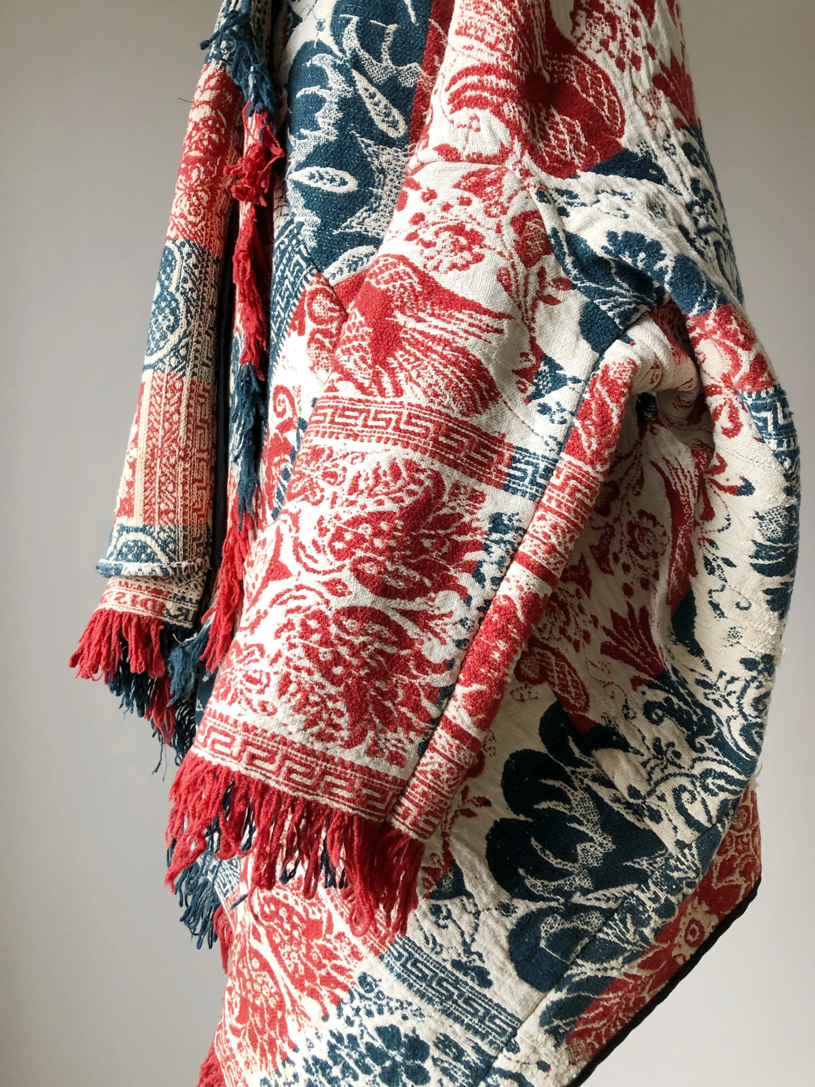 bird of paradise 19th century coverlet cocoon