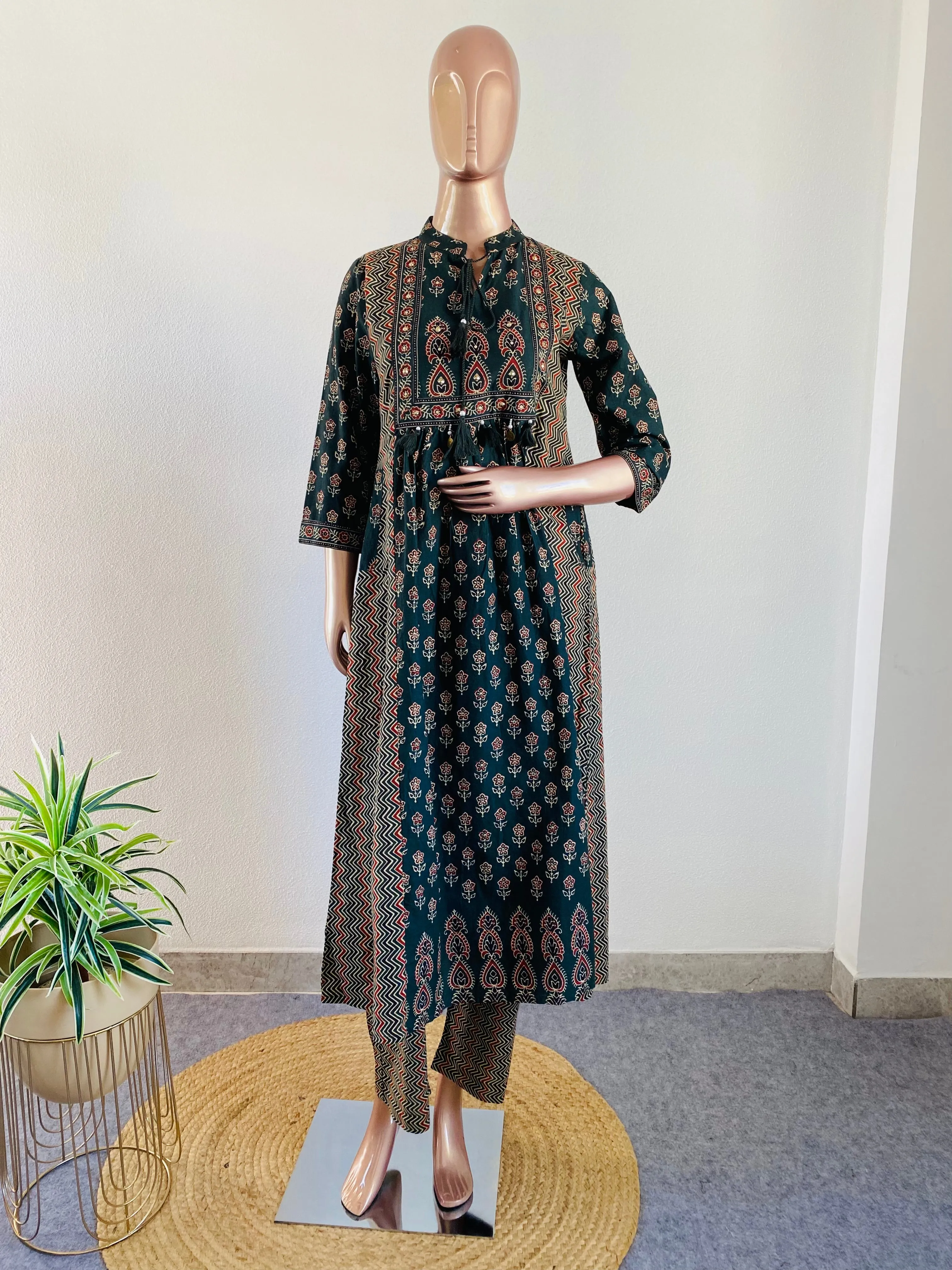 Block Print Suit set with pockets