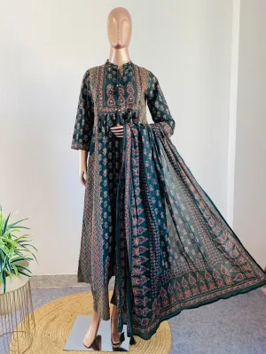 Block Print Suit set with pockets