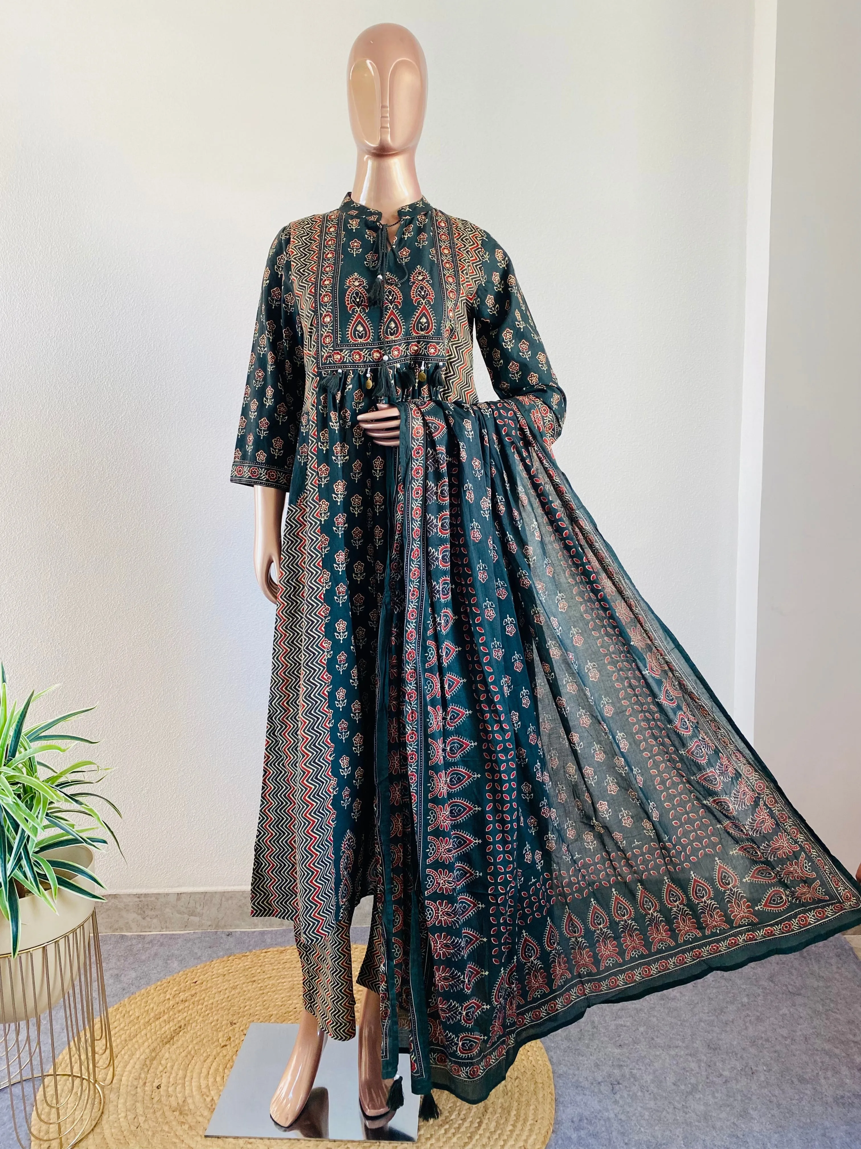 Block Print Suit set with pockets