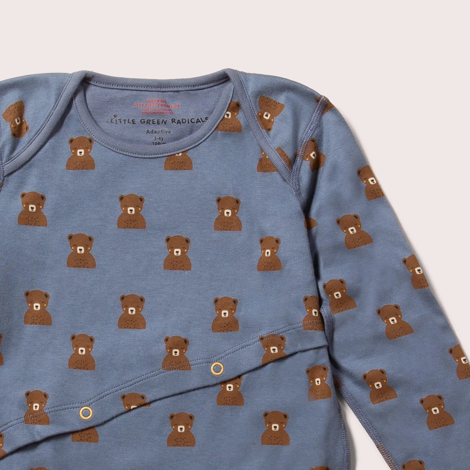 Blue Bear Easy Feeding Adaptive Long Sleeve Onesie