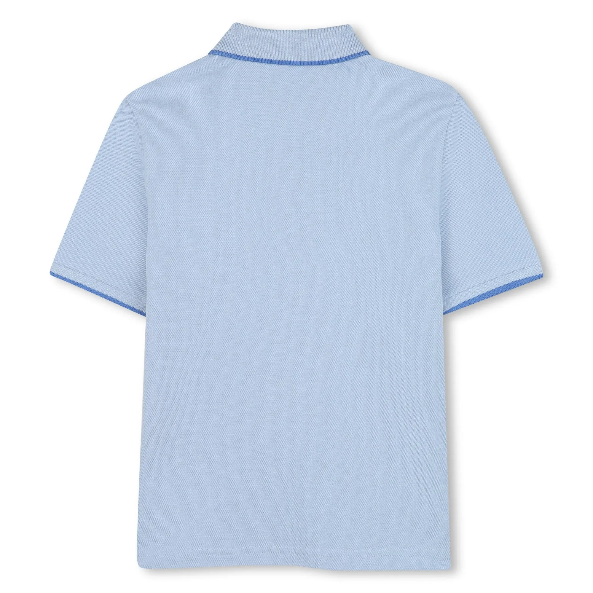 Blue Cotton Short Sleeve Polo Shirt