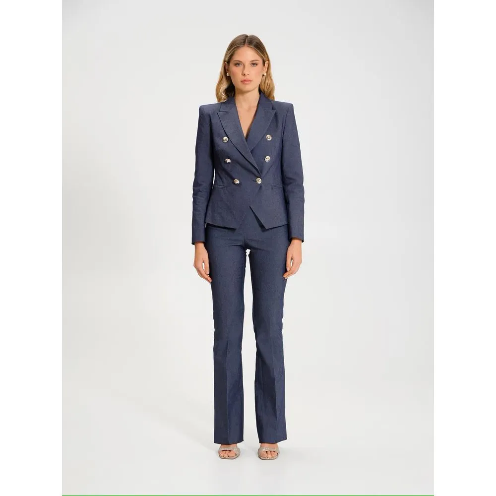 Blue Cotton Suits & Blazer