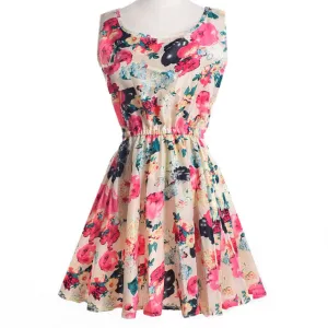 Boho Sleeveless Dress Multiple Colors