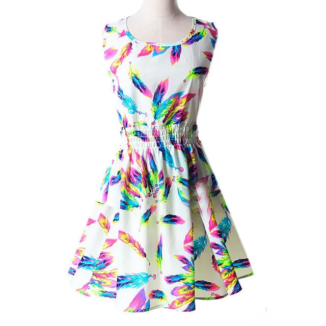 Boho Sleeveless Dress Multiple Colors