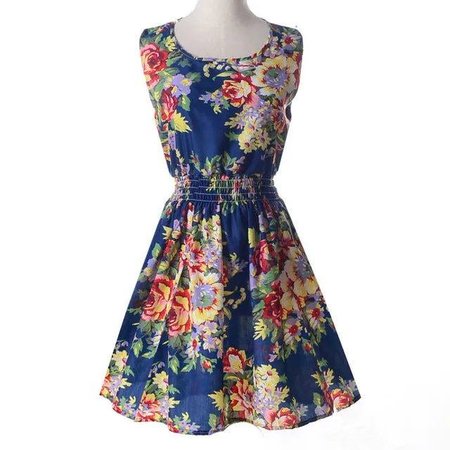Boho Sleeveless Dress Multiple Colors