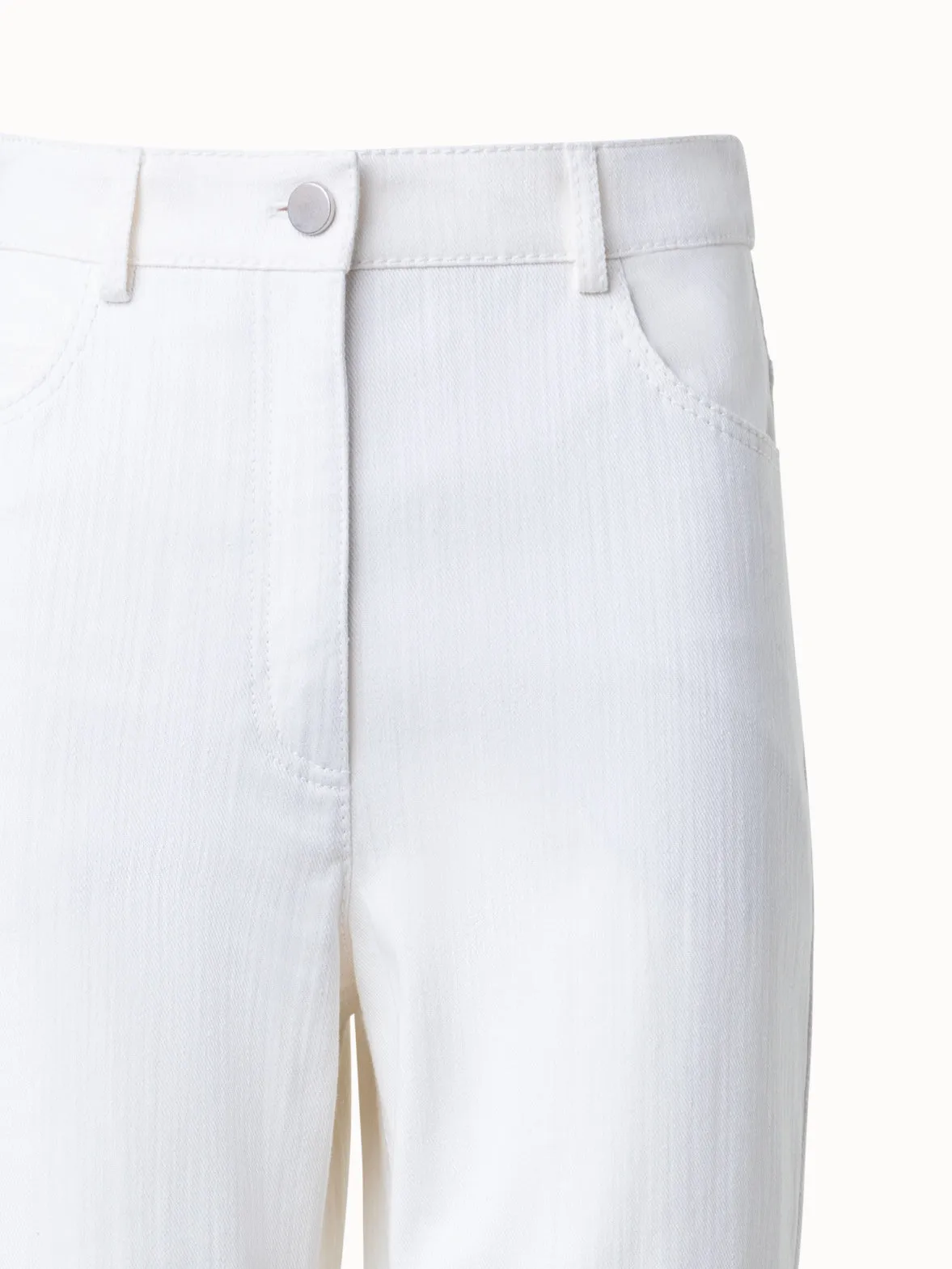 Bootcut Cotton Denim Stretch Pants